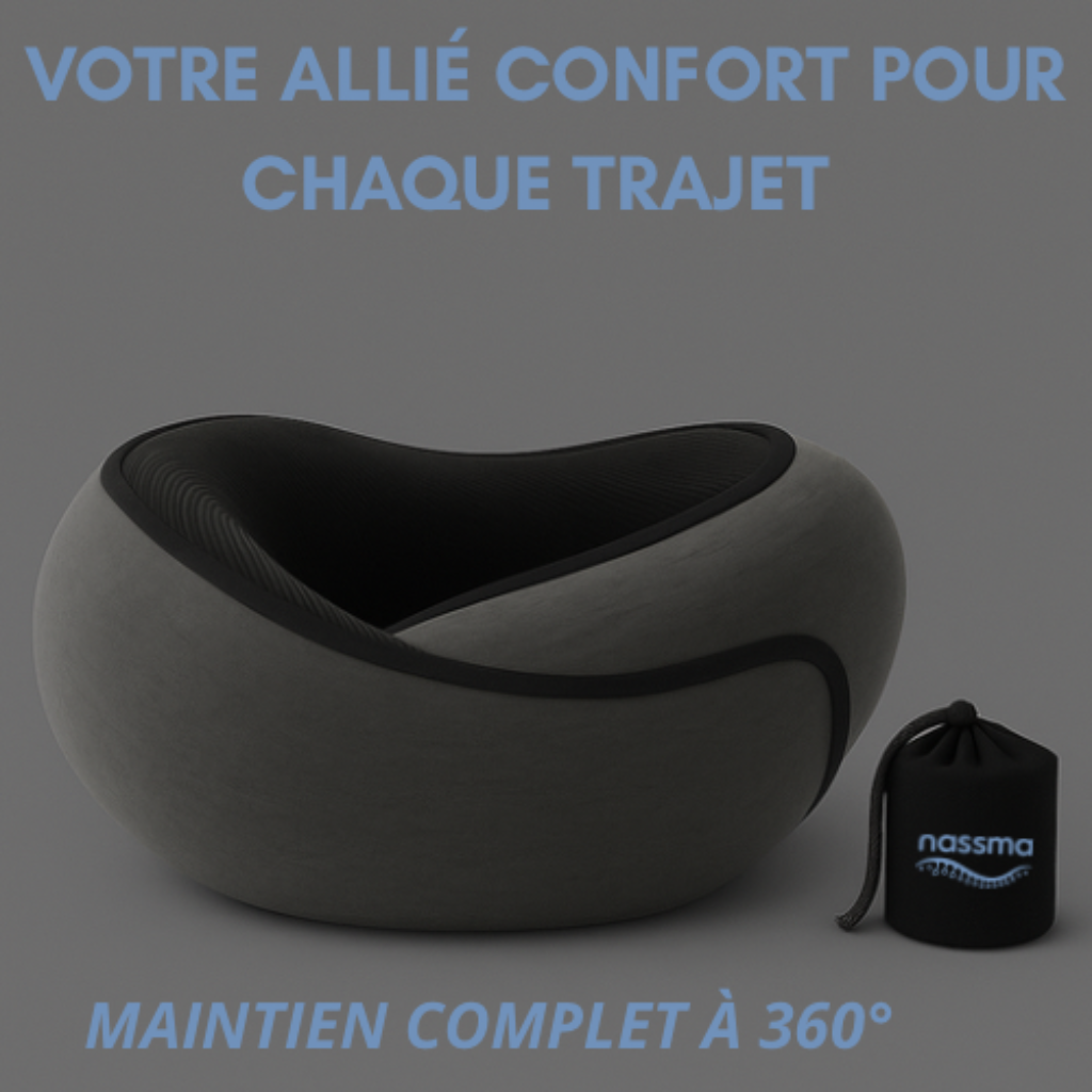 Oreiller de voyage en U à mémoire de forme